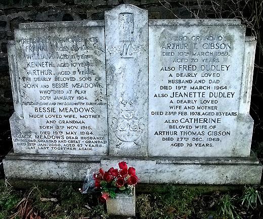 HEADSTONE OF MEADOWS BROTHERS AND FAMILY HEADSTONE OF MEADOWS BROTHERS AND FAMILY
