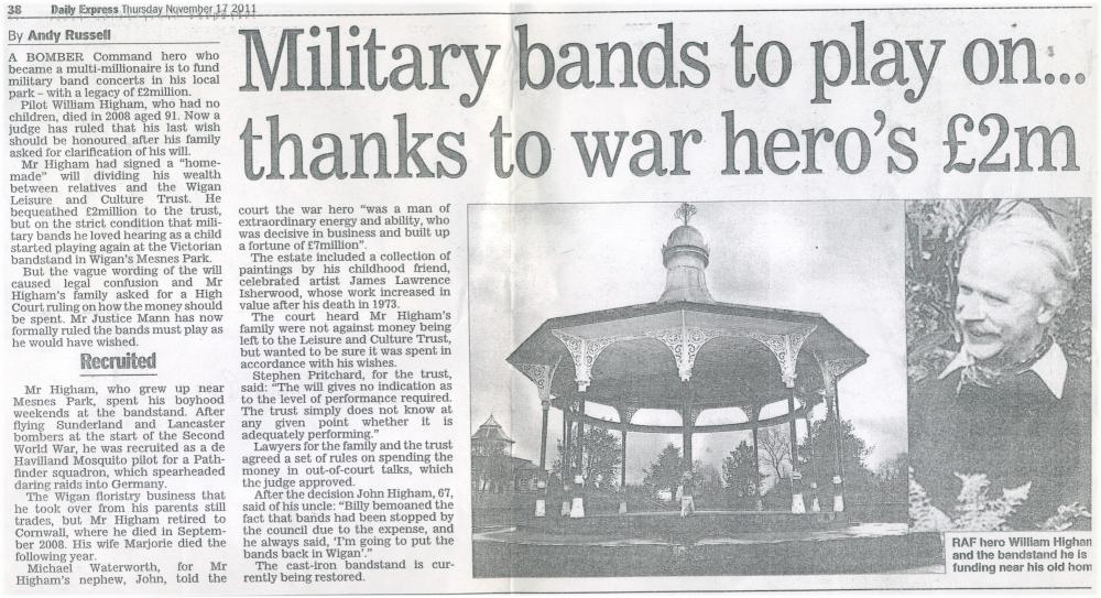 Newspaper Cutting 2011. Park Bands Newspaper Cutting 2011. Park Bands