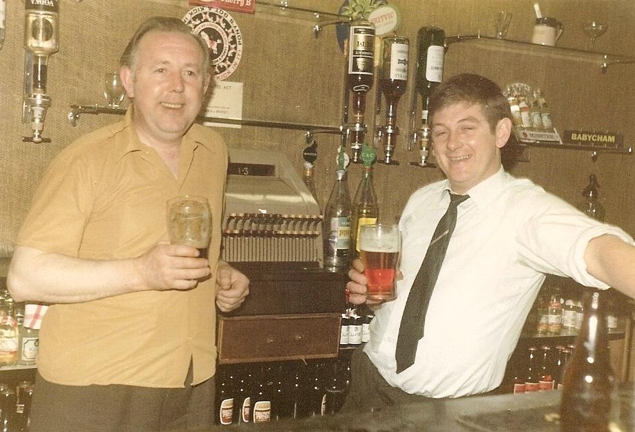 Behind Sportsmans Club Bar 1969ish