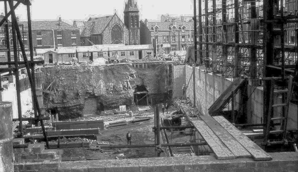 Wigan Baths being built