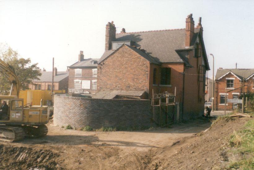 Rear of houses on Wigan Lane, now demolished, c1980.