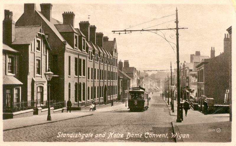 Standishgate and Notre Dame Convent, Wigan. Standishgate and Notre Dame Convent, Wigan.