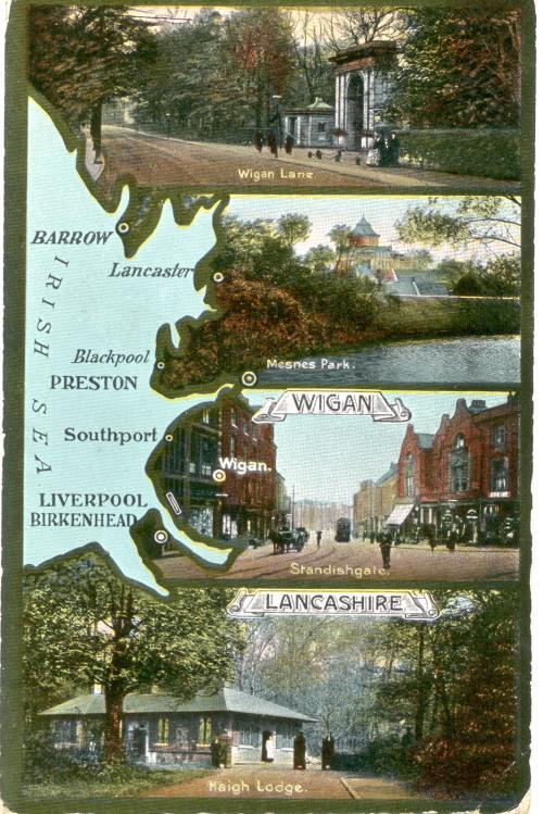 Wigan postcard. Wigan postcard.