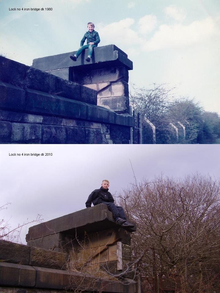 Kirkless iron bridge remains - then and now Kirkless iron bridge remains - then and now