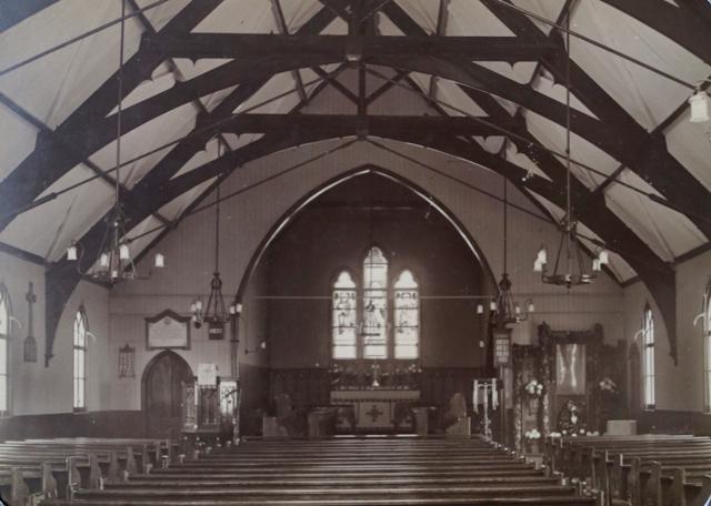 Interior of the old St Peter's church