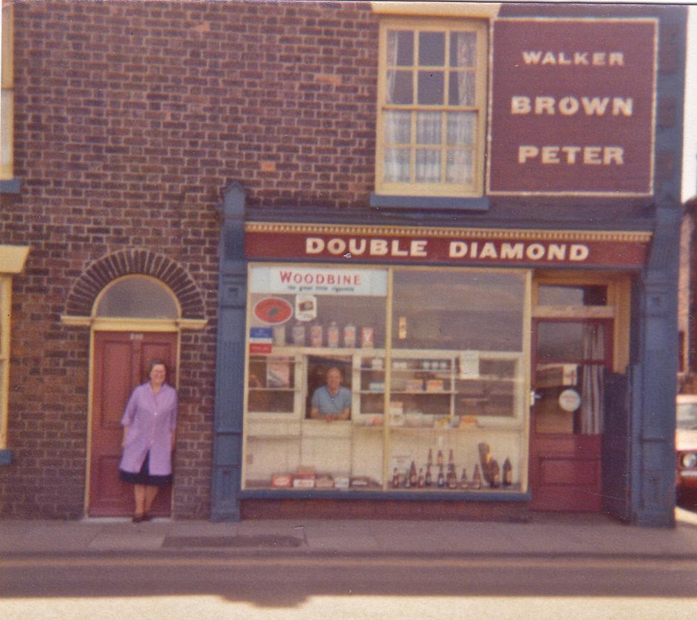 Second pic from John Mosley of his parents outside their off-licence