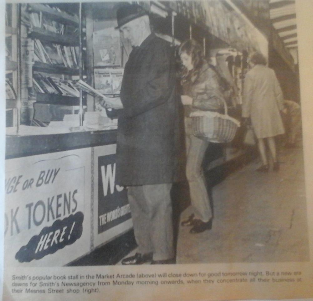 Newspaper cutting. Smiths Bookstall