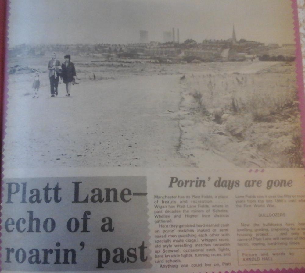 PLATT LANE. NEWSPAPER CUTTING 1960'S PLATT LANE. NEWSPAPER CUTTING 1960'S