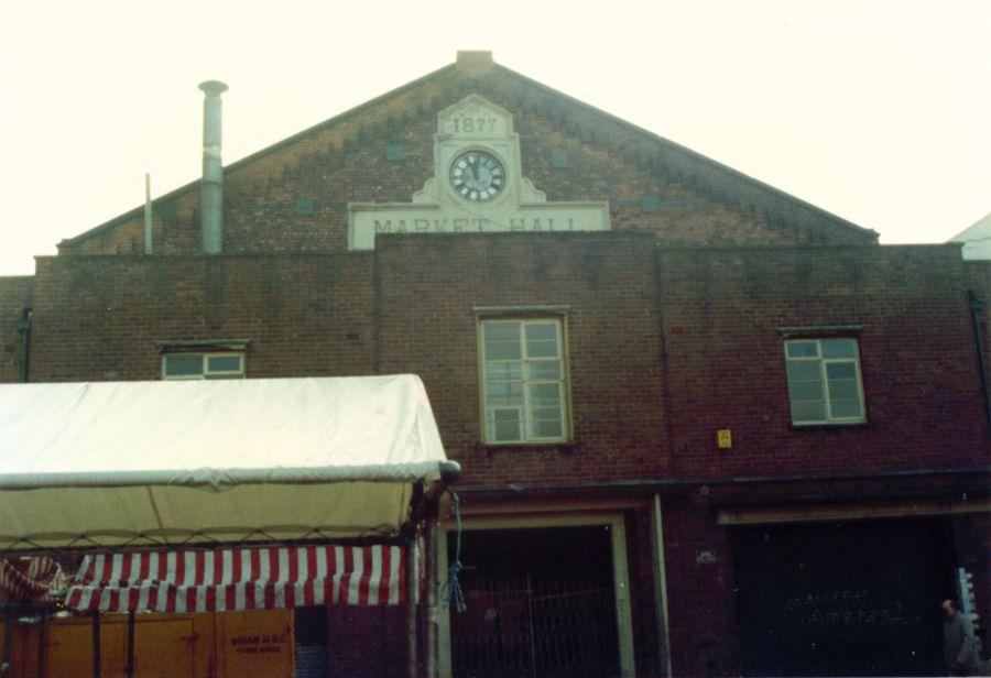 Wigan Market Hall in the 1980s.