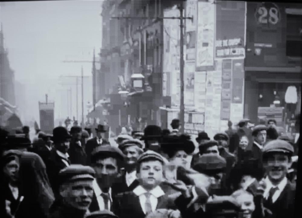 Living Wigan 1902,the camera pans around the crowd Living Wigan 1902,the camera pans around the crowd