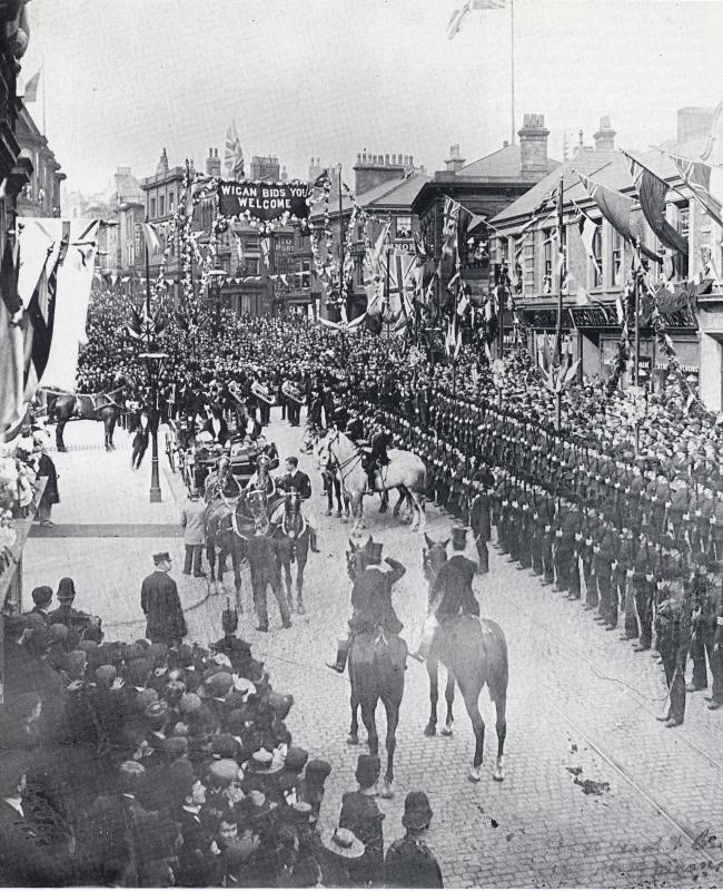 Price of Wales arrives at the L.& Y. R. Station May 18th 1898