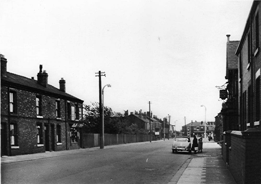 Wigan road looking from Rose Hill towards Bryn Cross.