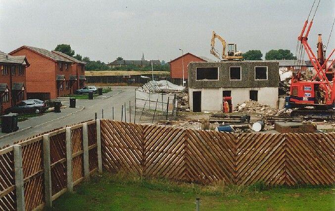 It was a strange sight to see brand new houses, next to the concrete eyesore...