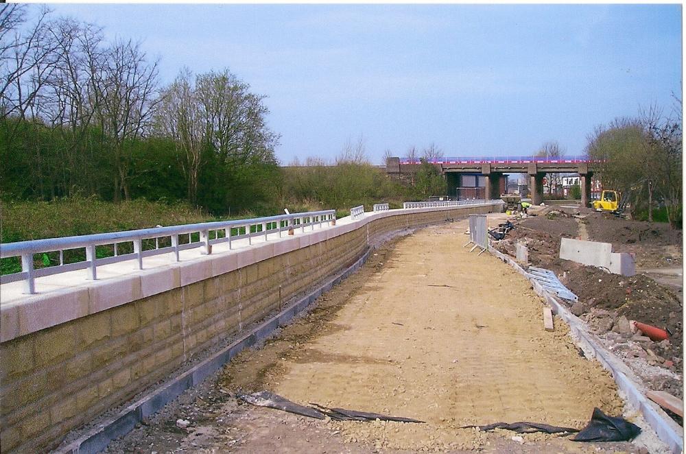 Adam Viaduct & New River walkway. Adam Viaduct & New River walkway.