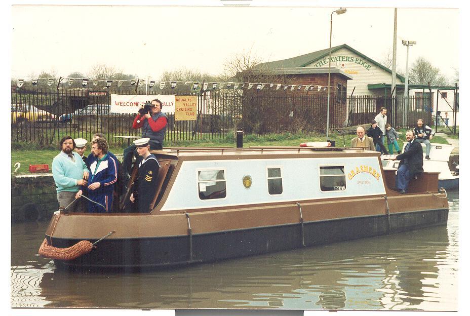 Ricky Tomlinson .Sail pass after opening rally for DVCC, in 80'S