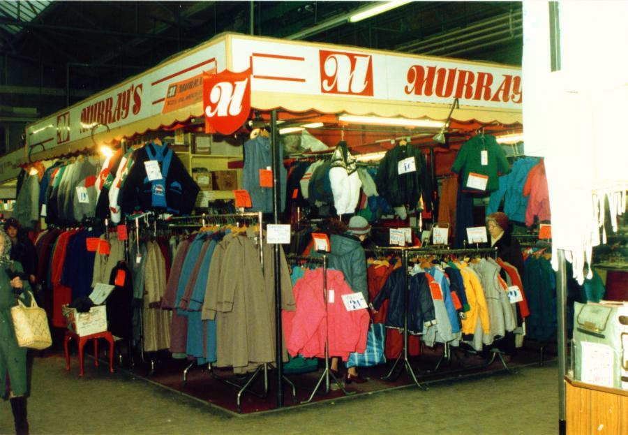 Inside Wigan Market Hall on the last day of trading.