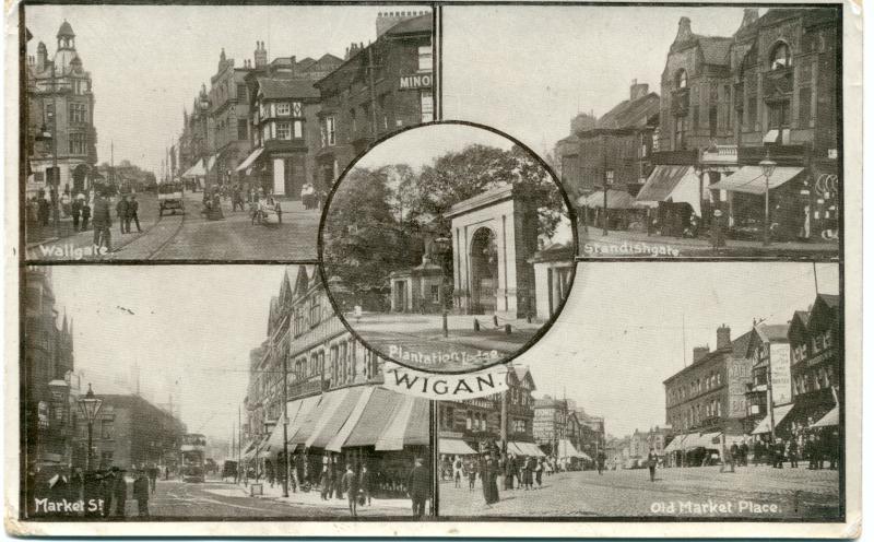 Wigan postcard. Wigan postcard.