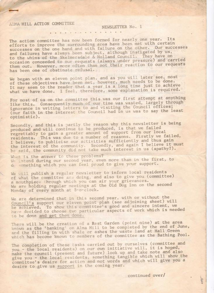 Alma Hill Action Group (Upholland 1970's) Alma Hill Action Group (Upholland 1970's)