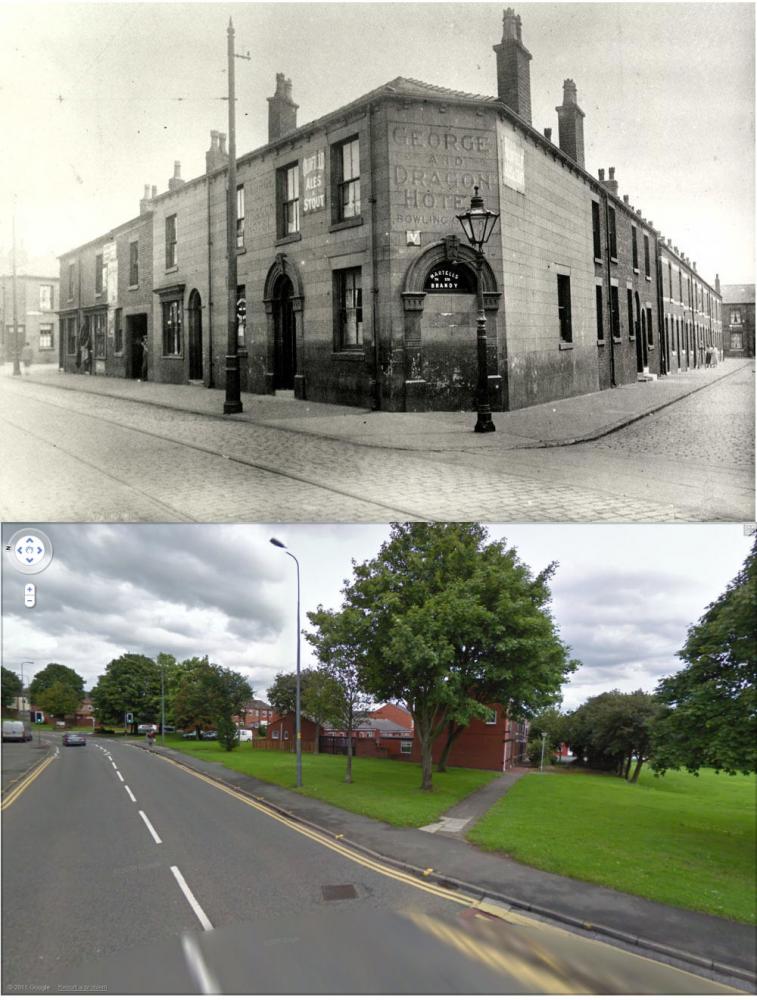 George & Dragon - Whelley - Then and Now