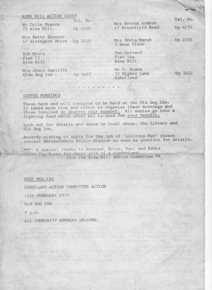 Alma Hill Action Group (Upholland 1970's) Alma Hill Action Group (Upholland 1970's)