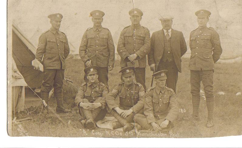 'A' company N.C.O's 5th Manchester Regiment 'A' company N.C.O's 5th Manchester Regiment