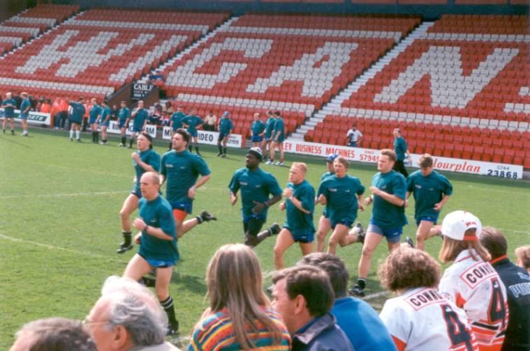 Training for Wembley. Training for Wembley.