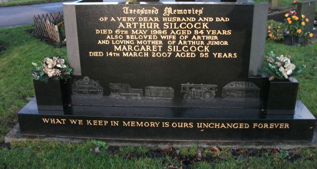 ARTHUR SILCOCK HEADSTONE ARTHUR SILCOCK HEADSTONE