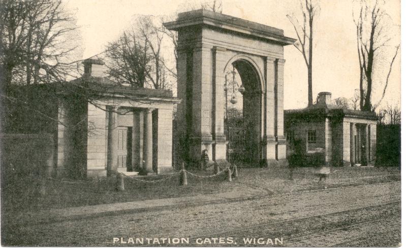 Plantation Gates, Wigan. 1905. Plantation Gates, Wigan. 1905.