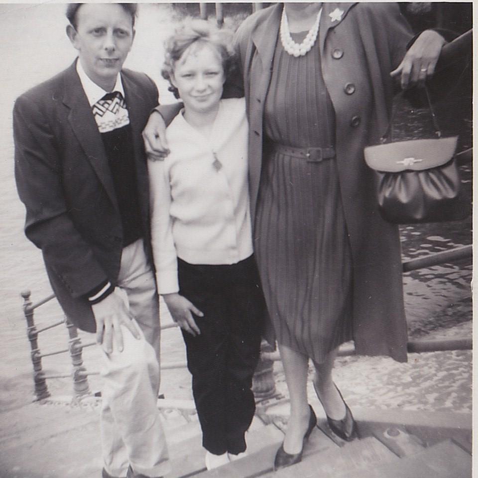 on Blackpool steps to beach