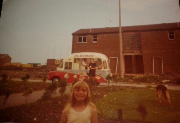 building woodcock drive , platt bridge my grandad in ice cream van .