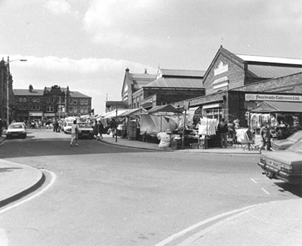 Woodcock Street and Market Hall, early 1970's. Woodcock Street and Market Hall, early 1970's.