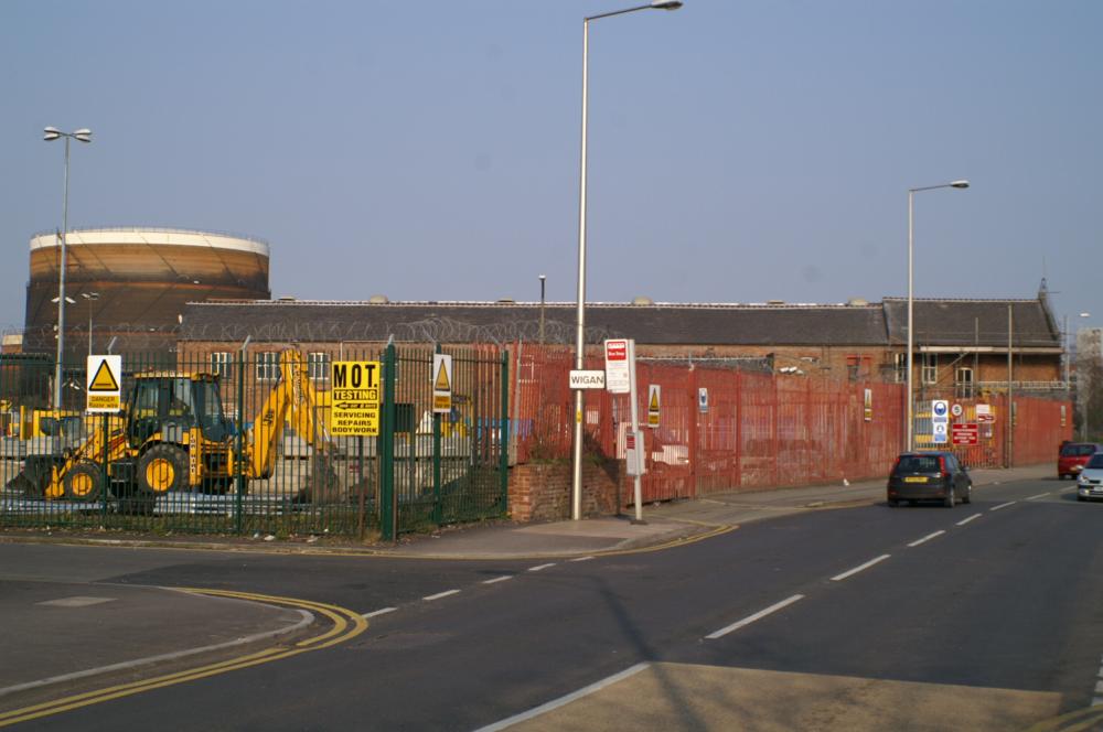 The changing scene - former Council Depot and Morgue, and gasometer The changing scene - former Council Depot and Morgue, and gasometer