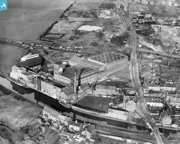Appley Bridge lino factory from the air Appley Bridge lino factory from the air