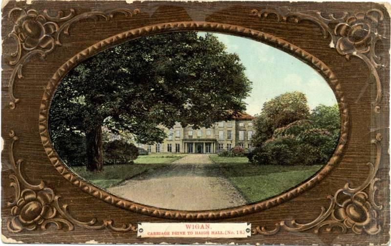 Postcard, Carriage Drive to Haigh Hall Wigan c1900