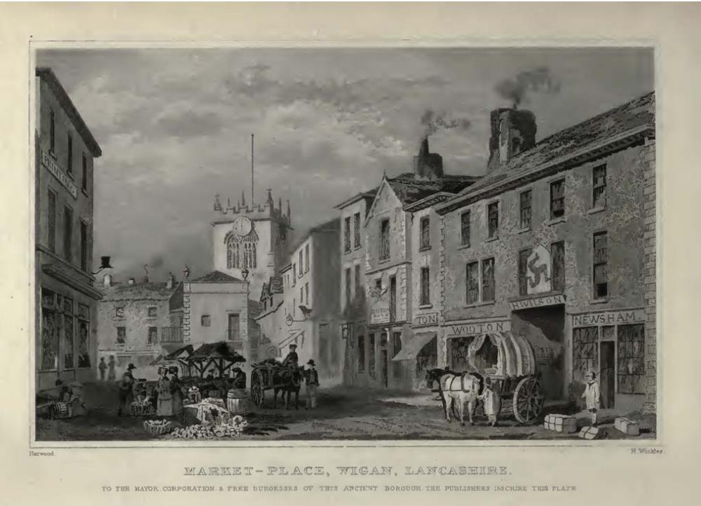 Wigan Market Place , 1831 Wigan Market Place , 1831