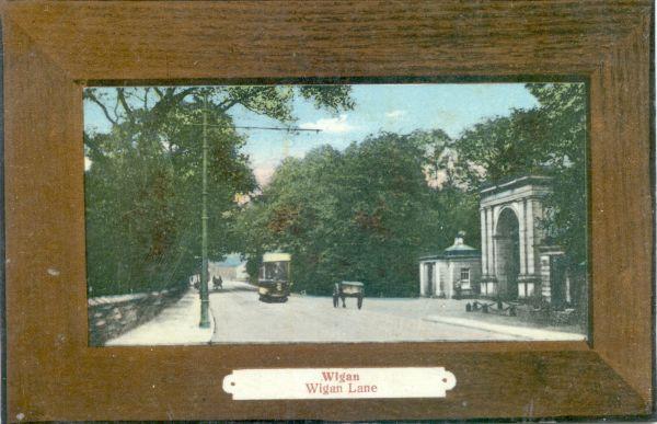 Postcard, Wigan Lane. Postcard, Wigan Lane.