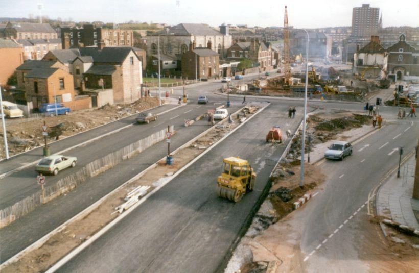 Road construction, Northway.