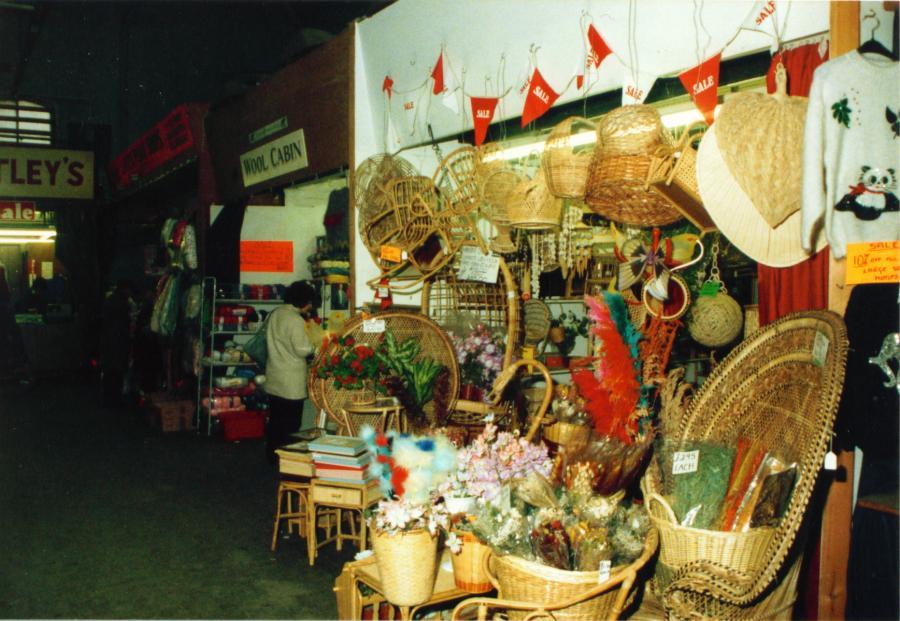 Inside Wigan Market Hall on the last day of trading.