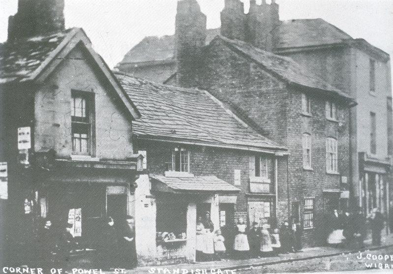 Corner of Powell Street, Standishgate. Corner of Powell Street, Standishgate.