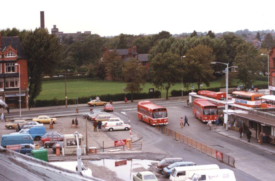 Market Square taken from roof of old Market Hall, 1980s.