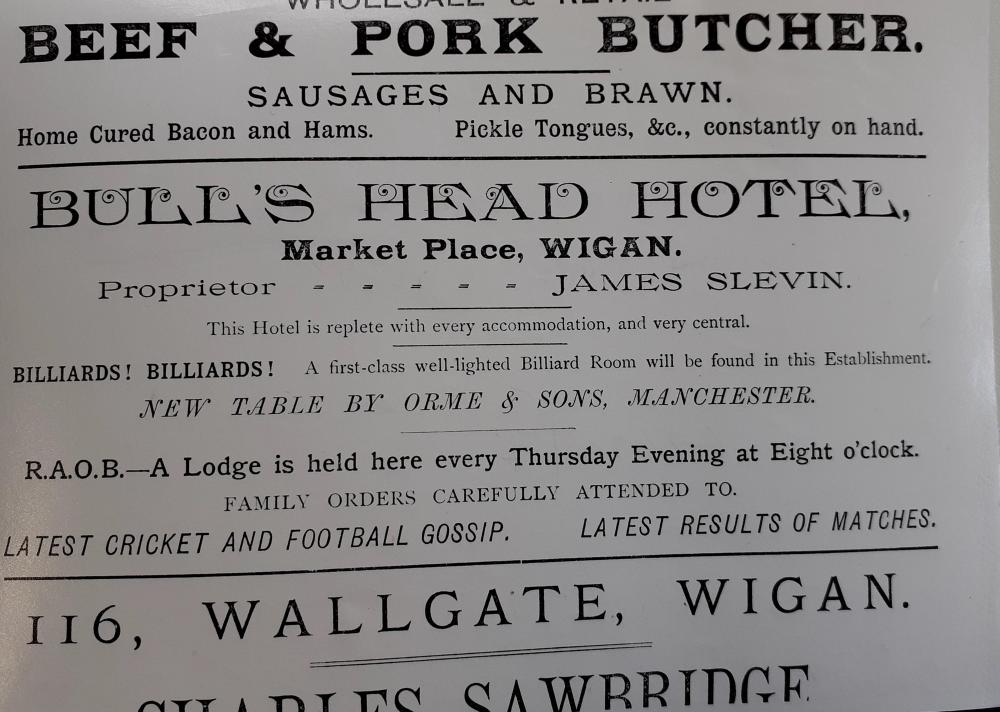 BULLS HEAD HOTEL ADVERT BULLS HEAD HOTEL ADVERT