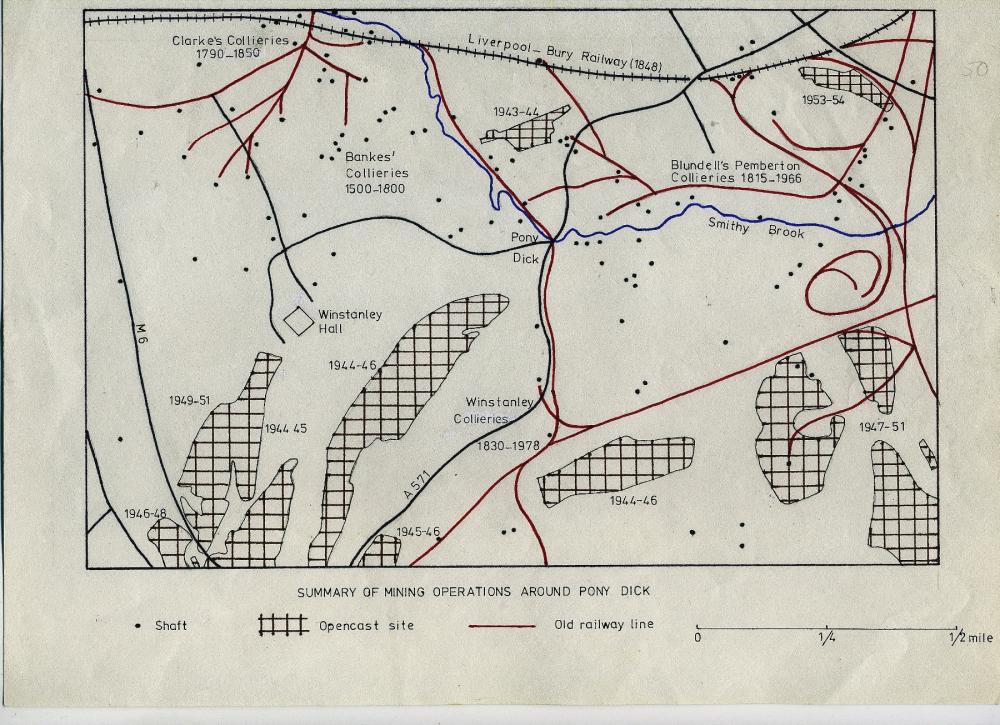 Map of Mining in Winstanley/Highfield/Pemberton Area Map of Mining in Winstanley/Highfield/Pemberton Area