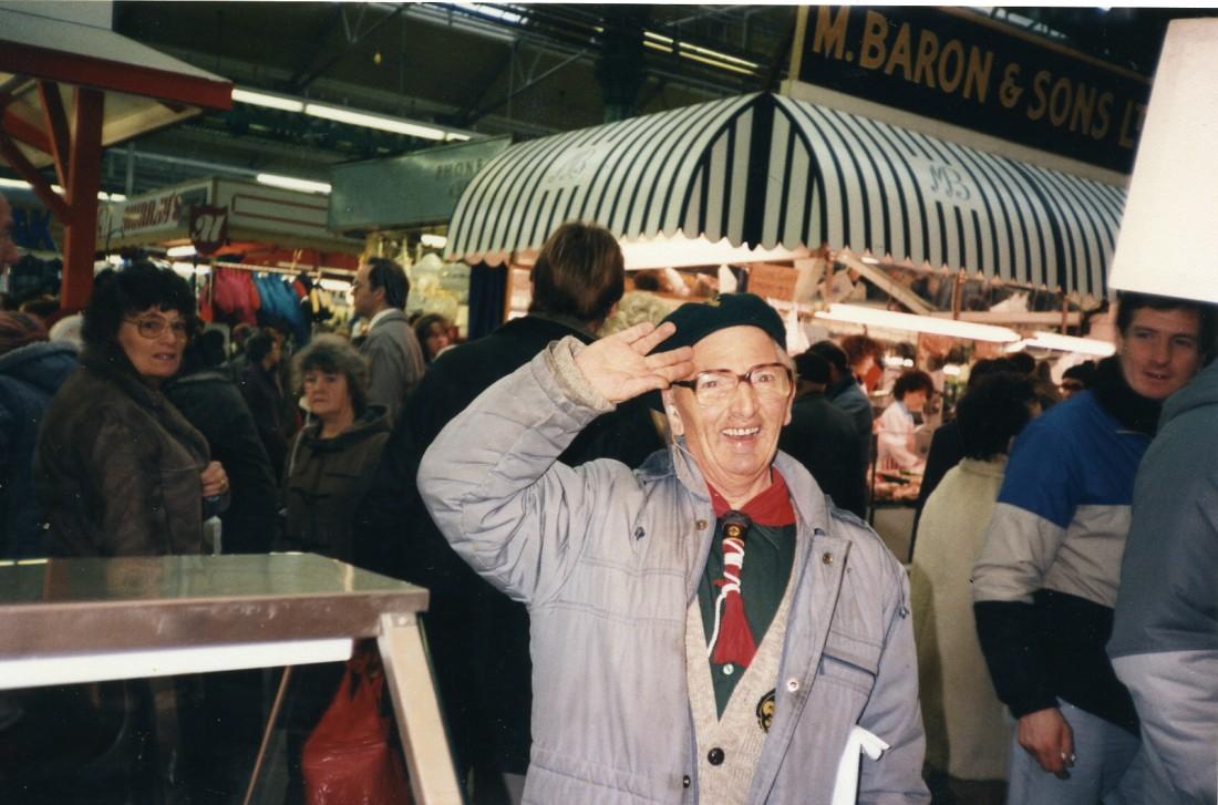 Inside Wigan Market Hall on the last day of trading.