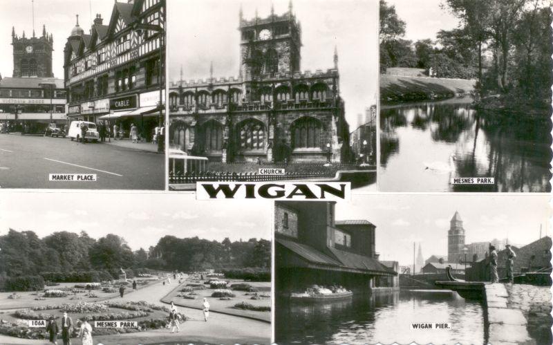 Wigan postcard. Wigan postcard.