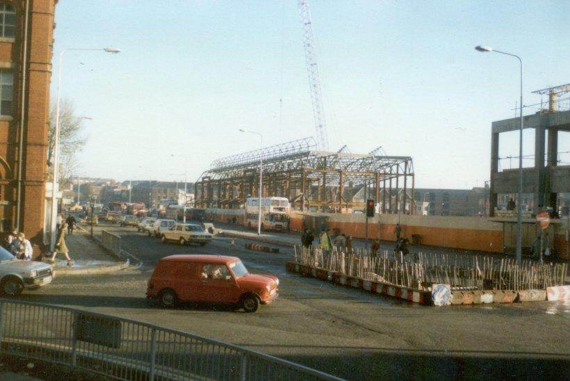 New Market Street, road construction.