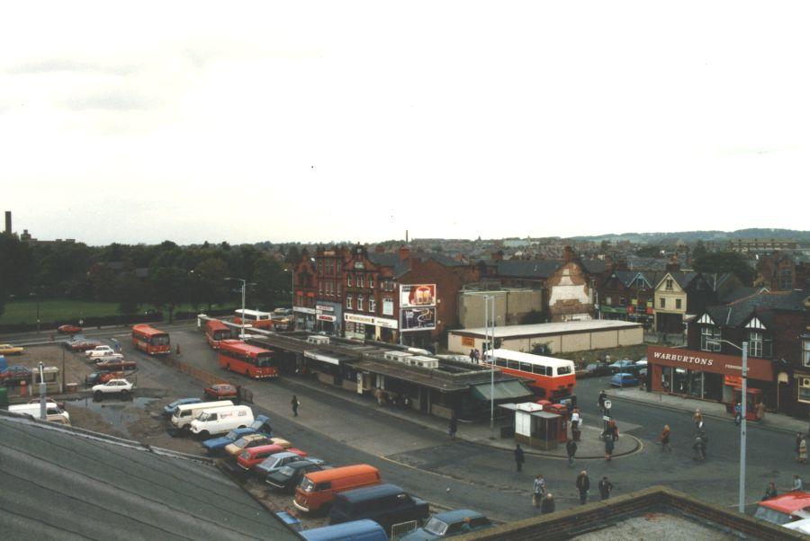 Market Square taken from roof of old Market Hall, 1980s.