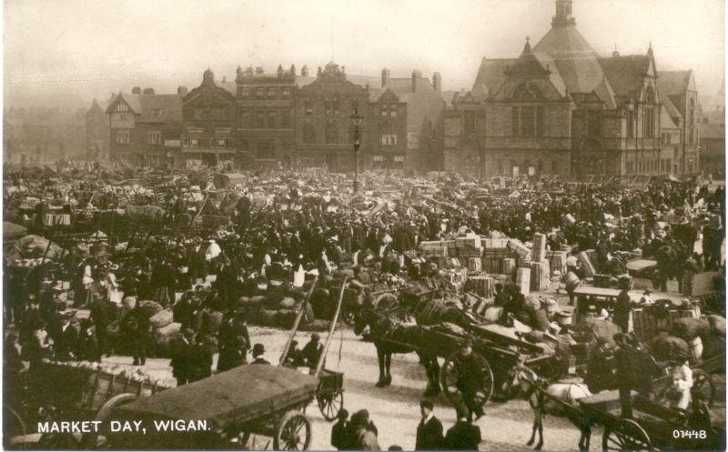 Market Day, Wigan. Market Day, Wigan.