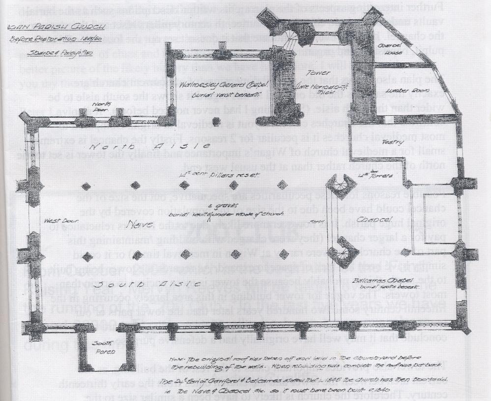 Plan of the church pre 1845 Plan of the church pre 1845
