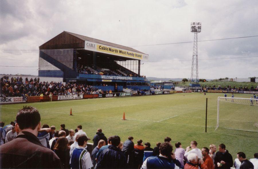 Last game at Springfield Park, 1999. Last game at Springfield Park, 1999.