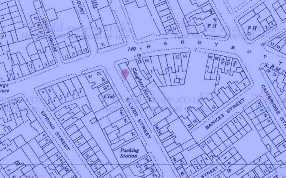 Map showing location of Nos. 22 & 24 Hardybutts